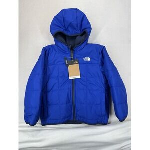 The North Face Boys' Reversible Shasta Hooded Full-Zip Jacket Blue 5 NWT *read
